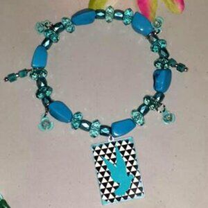TDD Custom Made One Size Fits Most Peace Dove Turquoise Bracelet
